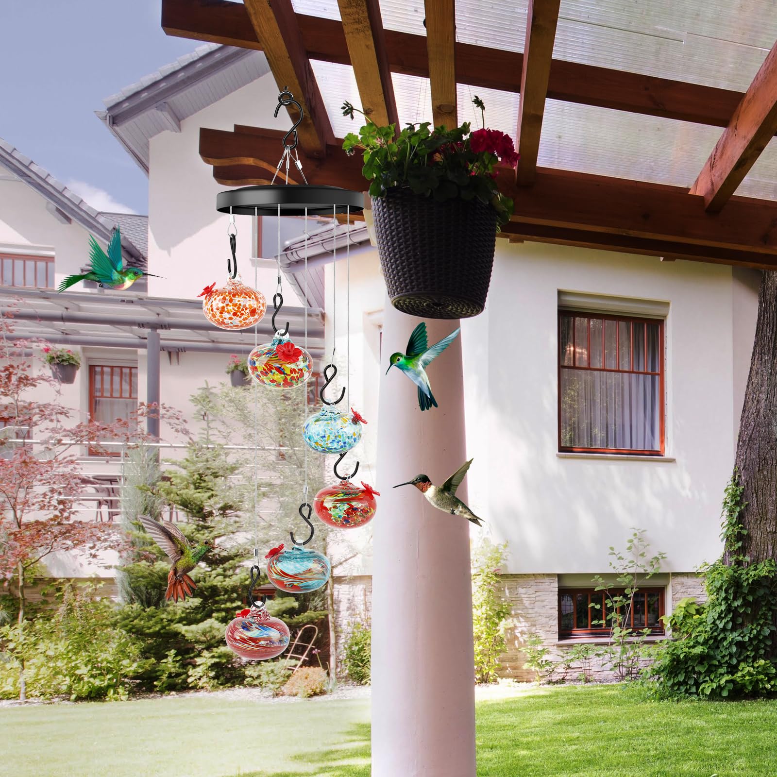 Charming Wind Chimes Hummingbird feeders