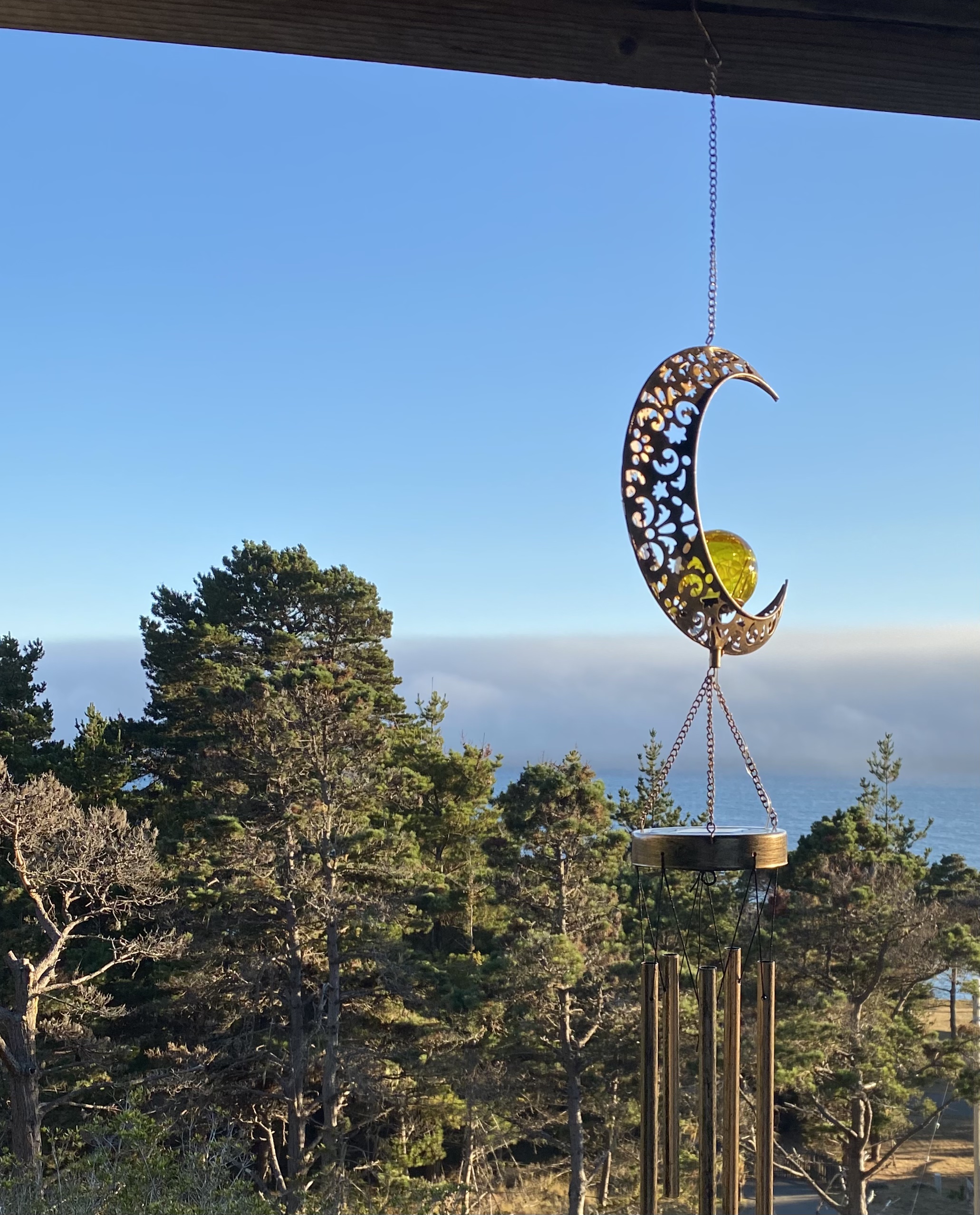 Solar Moon Wind Chime Hanging Lights -Outdoor Garden Lights