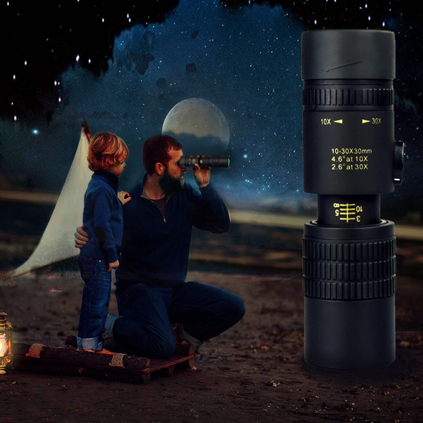 [4K] 30-300X40mm Super Telescope Smart Night Vision Waterproof Zoom Monocular Telescope