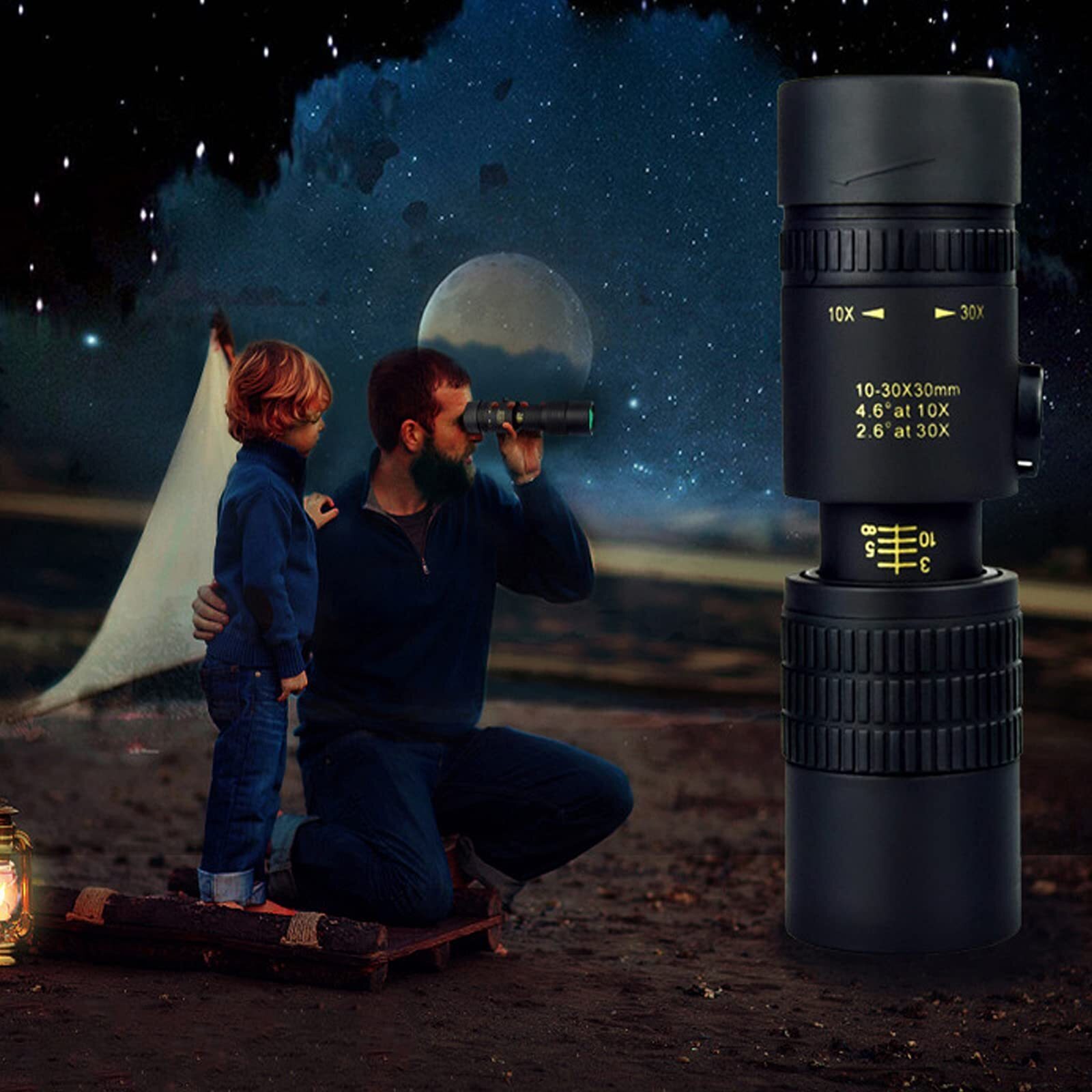 [4K] 30-300X40mm Super Telescope Smart Night Vision Waterproof Zoom Monocular Telescope