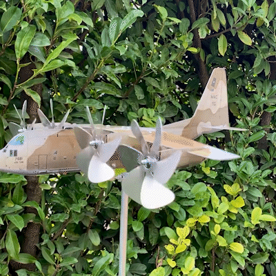 Lockheed C-130 Hercules Aircraft Garden Art Decor