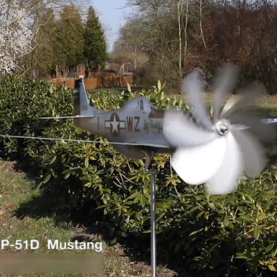 Mustang P-51 D Aircraft Garden Art Decor