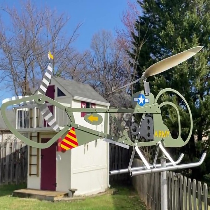 🚁Handmade Aircraft Wind Spinner Weathervane Garden Art🚁