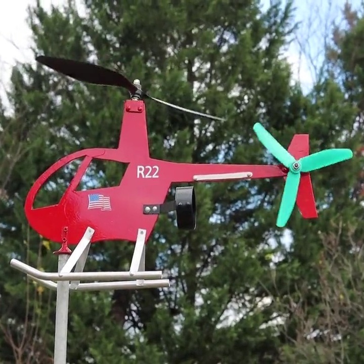 🚁Handmade Aircraft Wind Spinner Weathervane Garden Art🚁