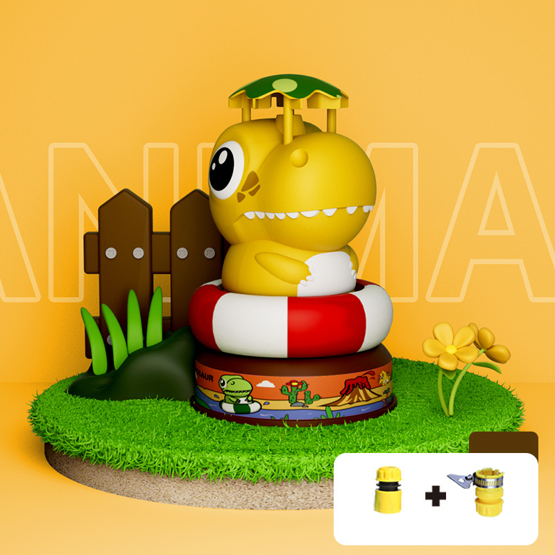 Children's summer outdoor high-pressure air jet water toy, summer outdoor fun cartoon rotating flying water rocket