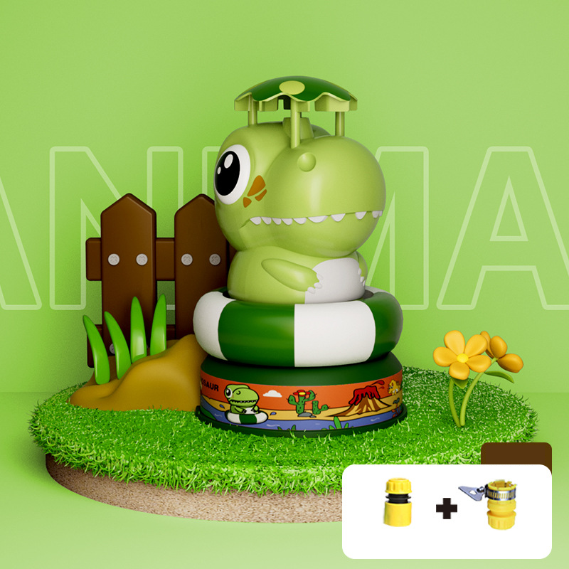 Children's summer outdoor high-pressure air jet water toy, summer outdoor fun cartoon rotating flying water rocket