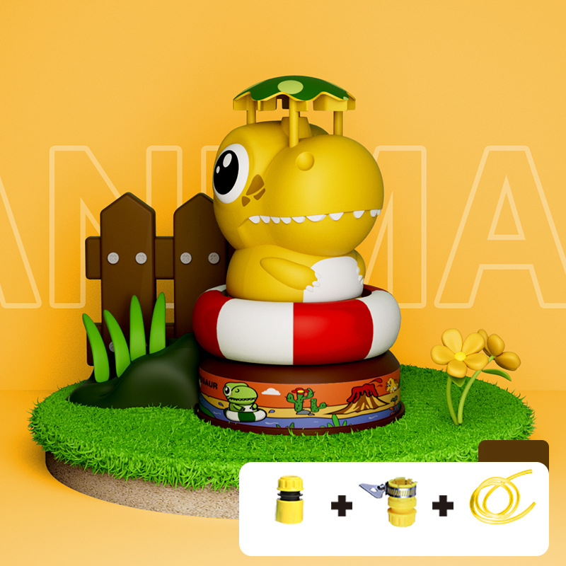 Children's summer outdoor high-pressure air jet water toy, summer outdoor fun cartoon rotating flying water rocket