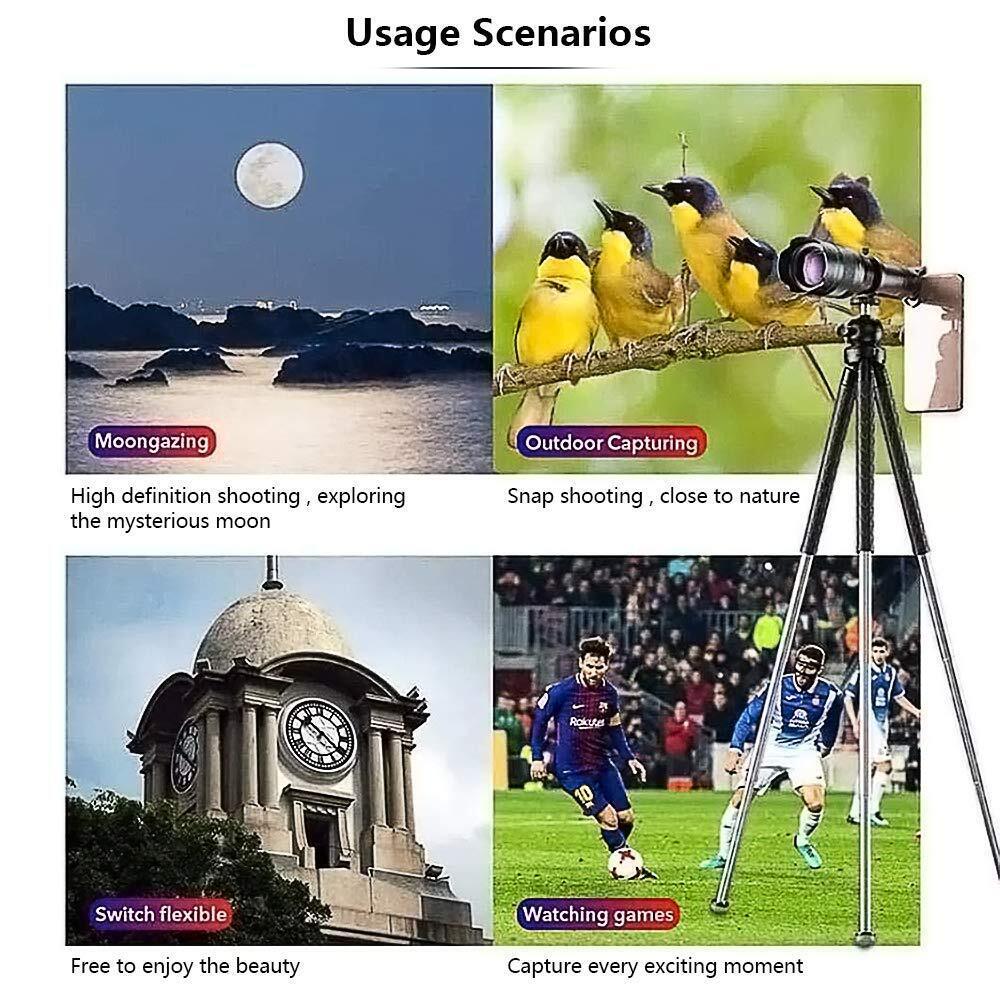 [4K] 30-300X40mm Super Telescope Smart Night Vision Waterproof Zoom Monocular Telescope