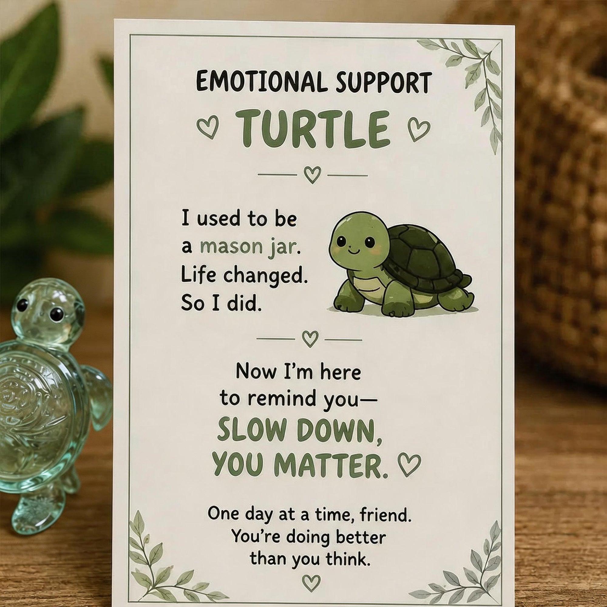 🌸🐝🦛 Emotional Glass Support Animal Gift Set – A Meaningful Little Reminder That You Matter 💕（📦Buy 3 Free Shipping）