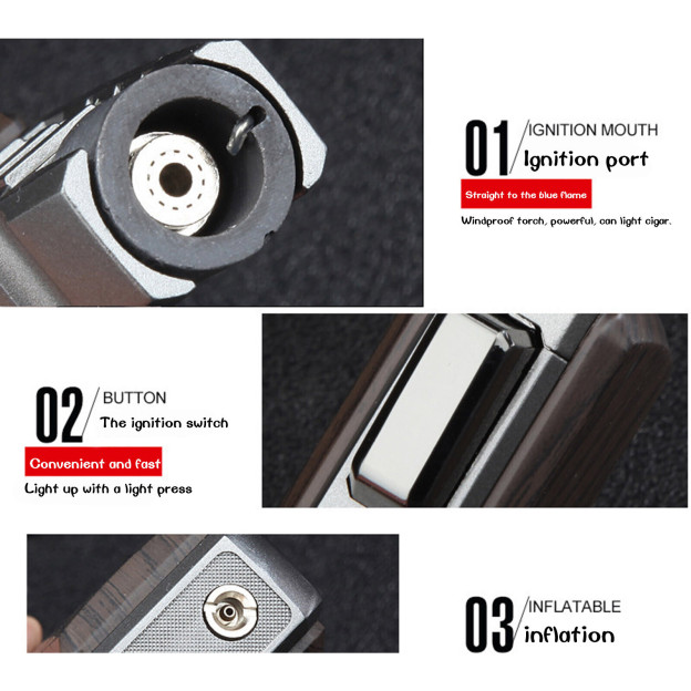 Powerful and Windproof Triple Jet Torch