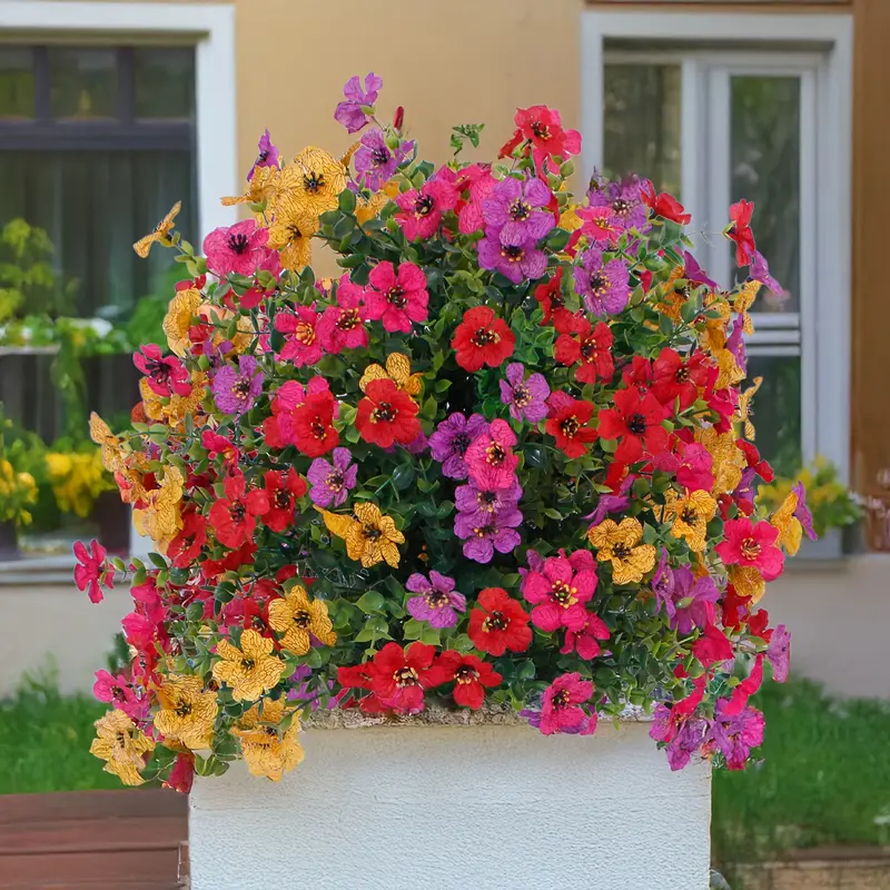 outdoor uv resistant ball plants artificial potted plants with   and eucalyptus leaves suitable for outdoor garden ground porch decoration farmhouse flower pots and other home decoration details 1