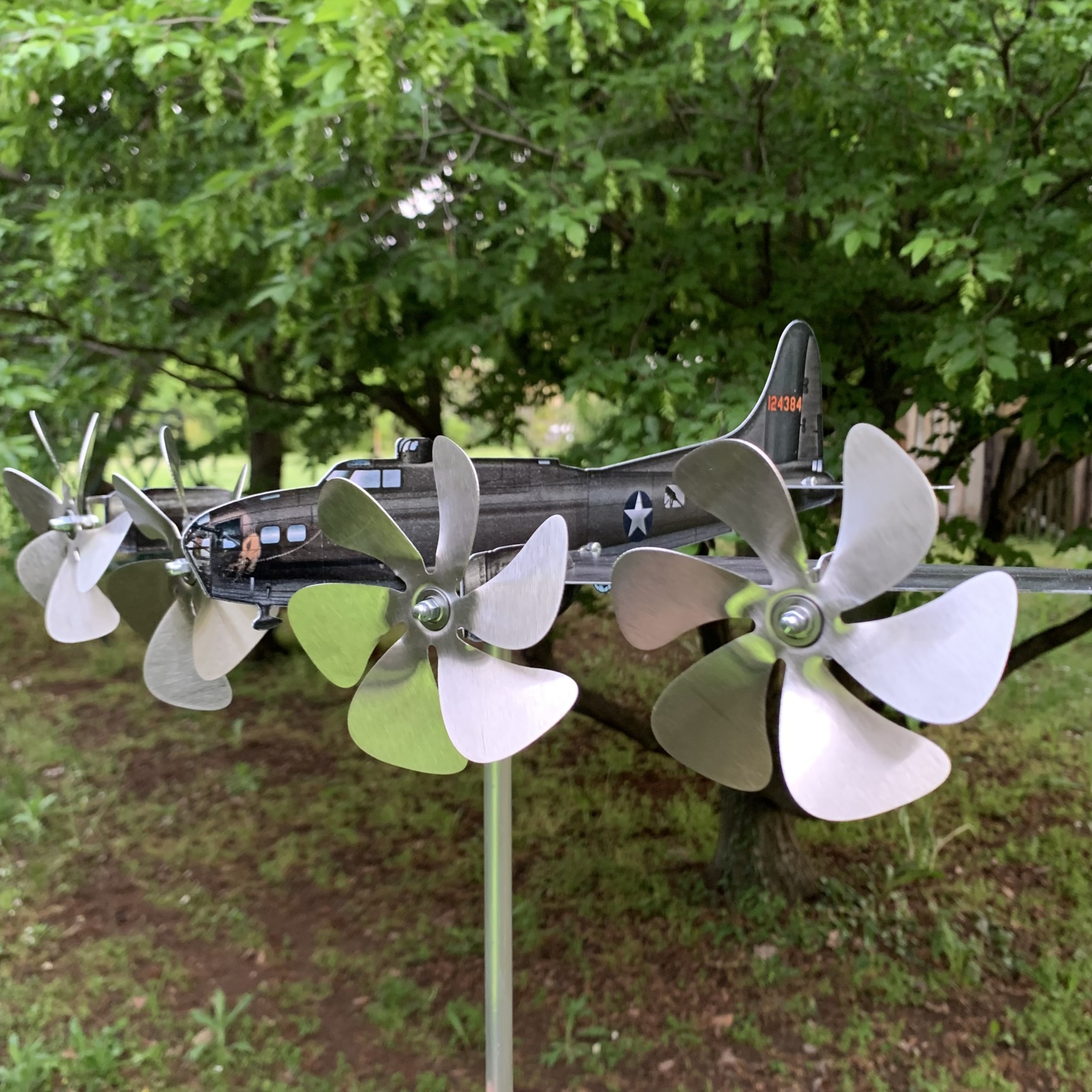 B-17 Flying Fortress Aircraft Garden Art Decor