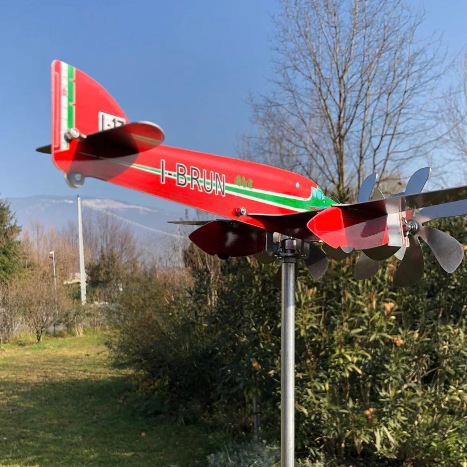 SM 79 Sparviero Aircraft Garden Art Decor