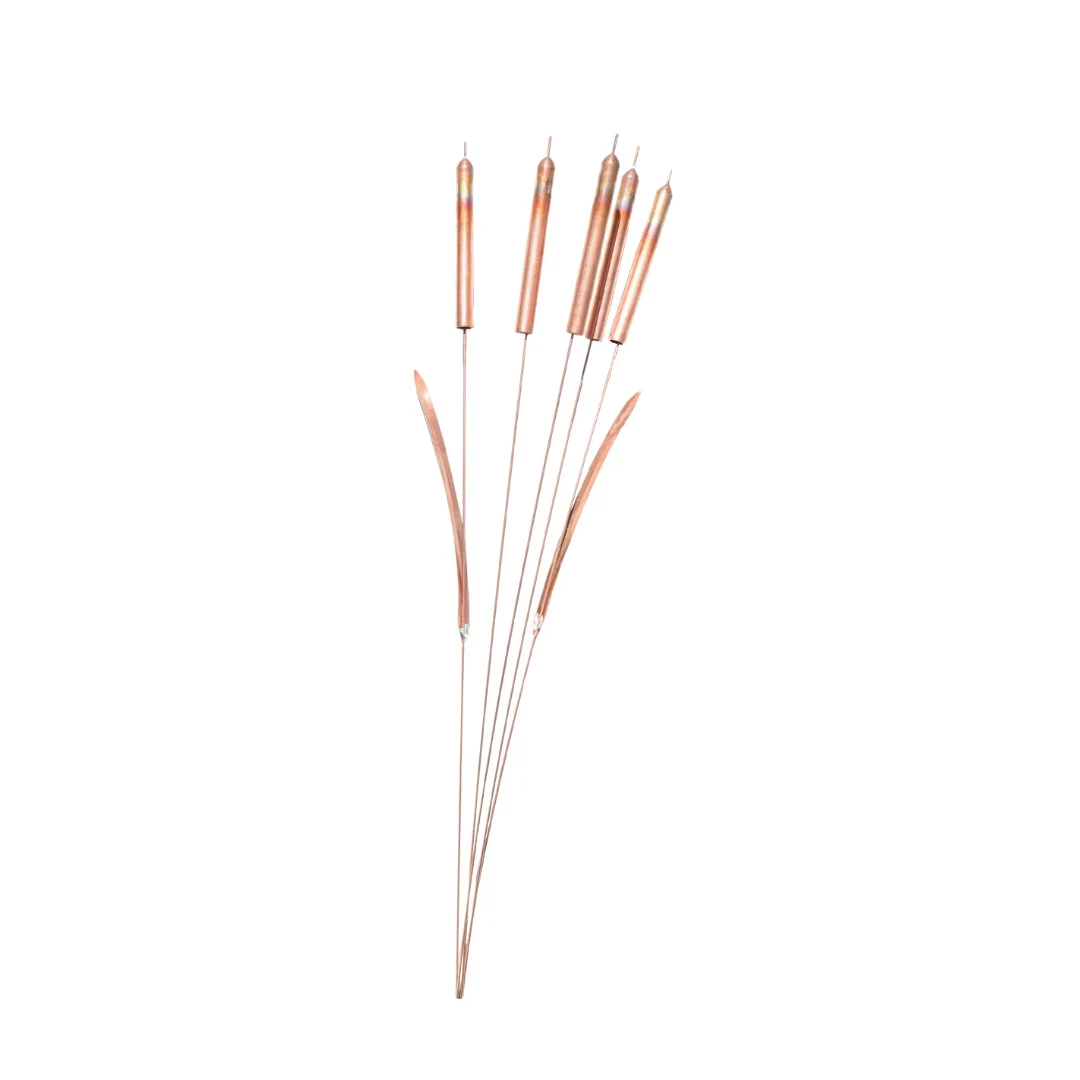 Copper Cattail Wind Chimes