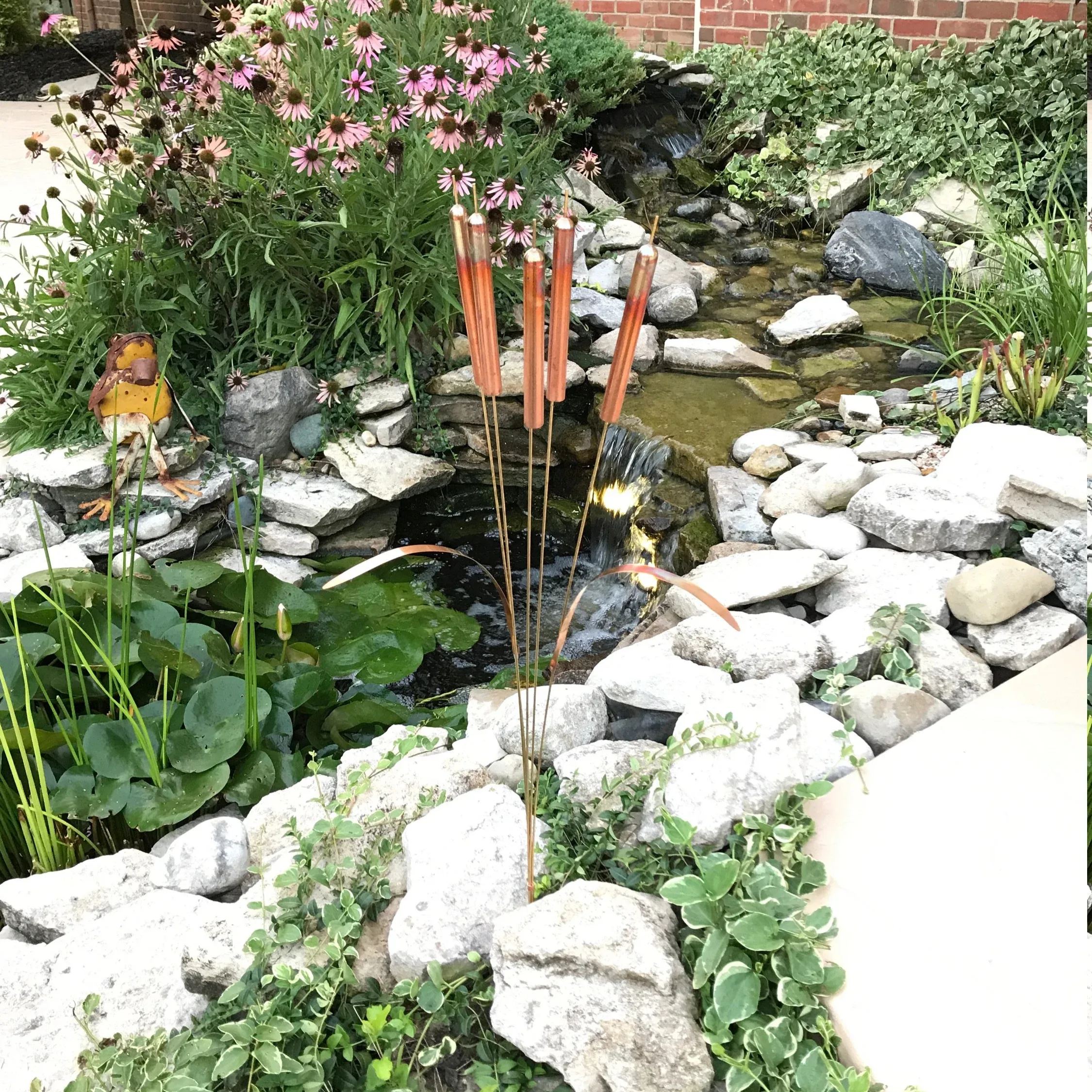 Copper Cattail Wind Chimes