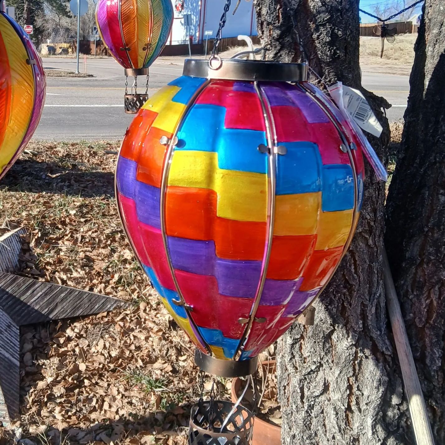 Solar Hot Air Balloon With simulated flame effect
