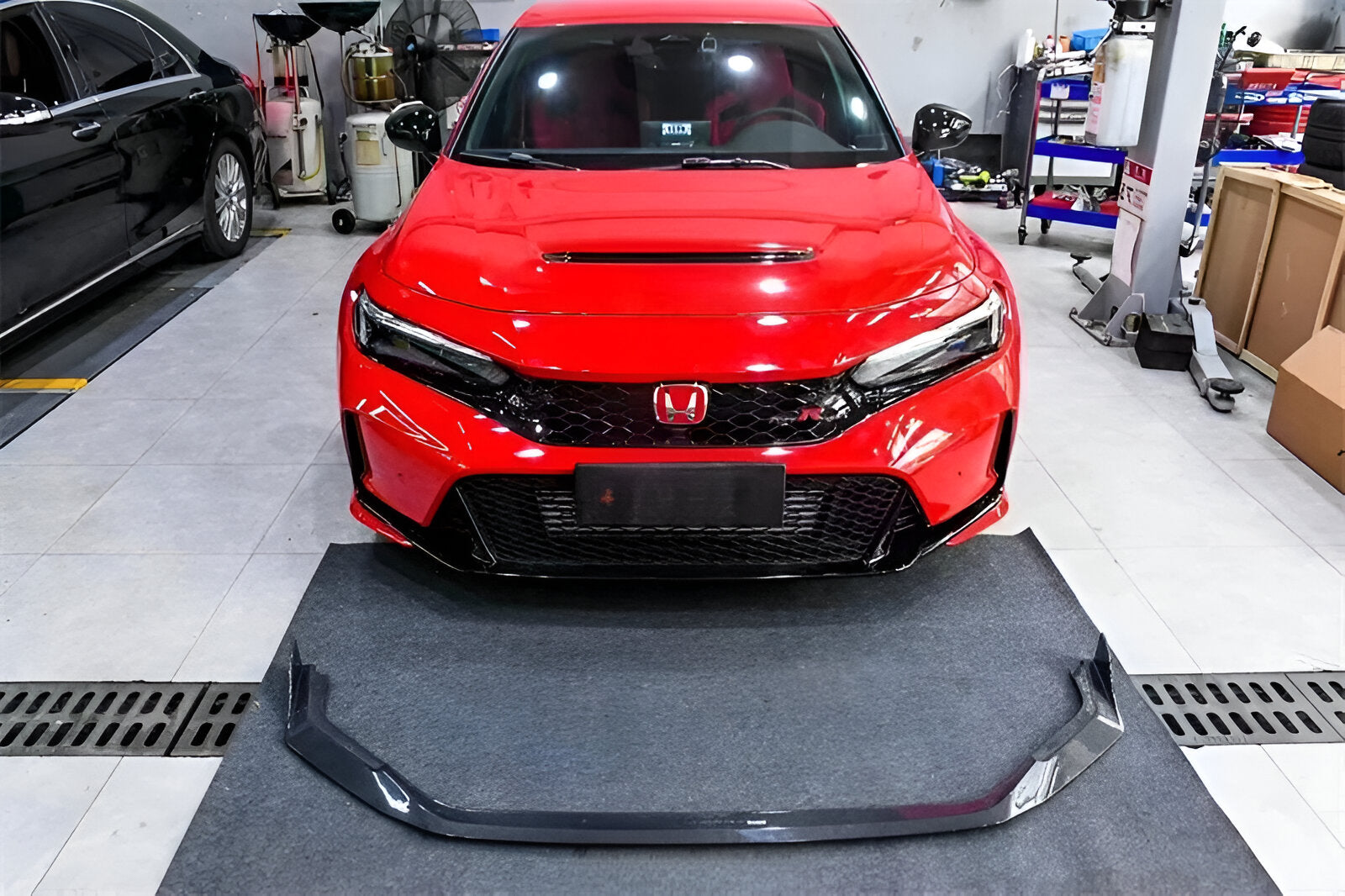 Carbon Fiber CS1 Style Front Bumper Lip 2023-2024 Honda Civic Type R FL5 11thgen