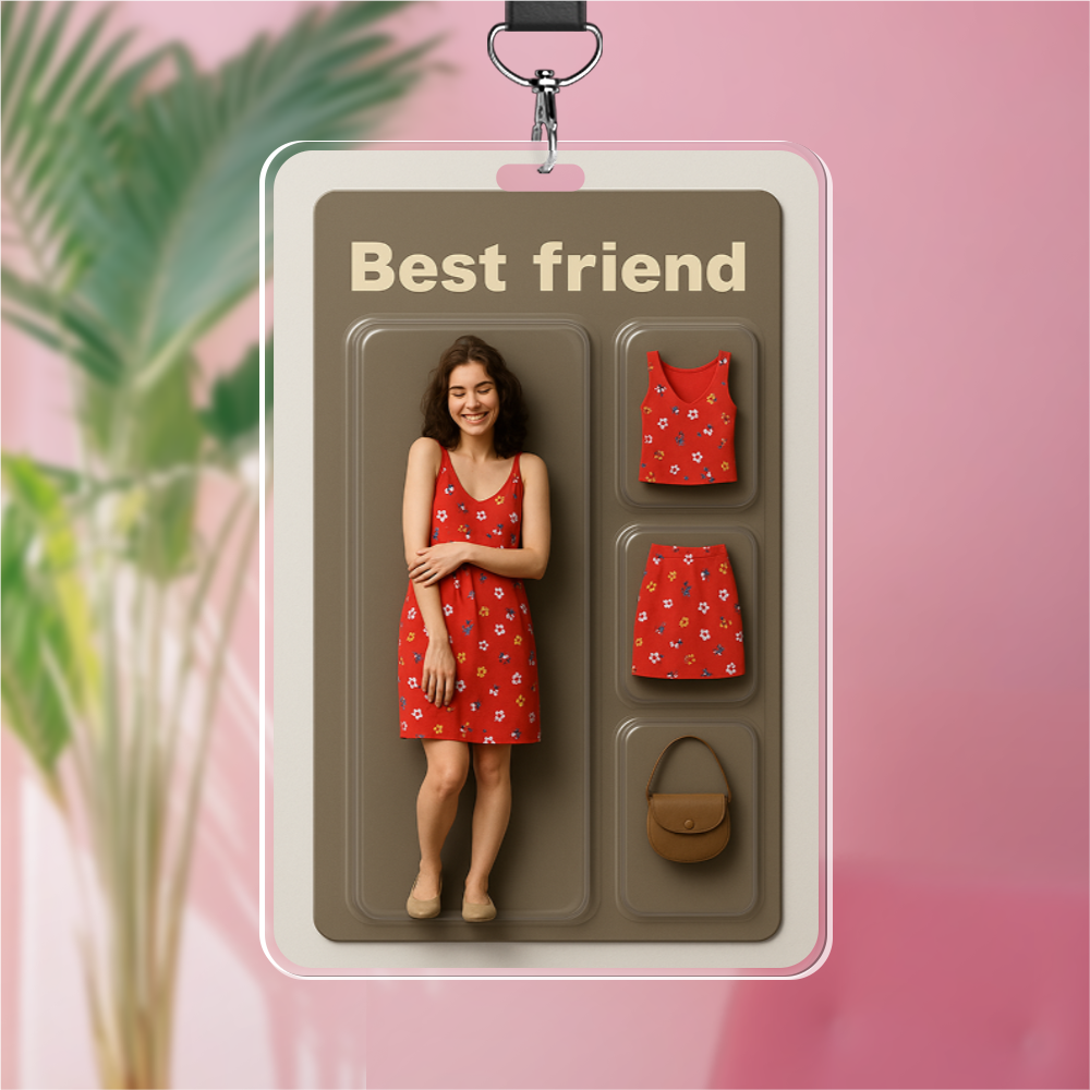 Action Figure Packaging Style Work Badge