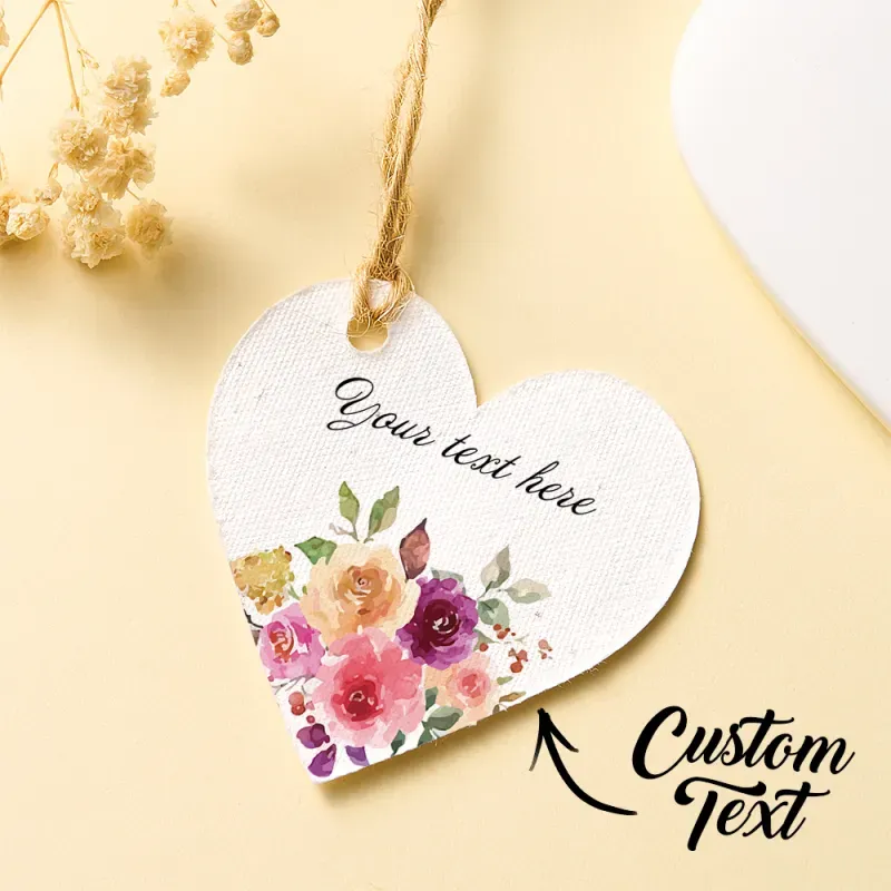 Plantable Heart Shapes Personalized Text Thankyou Wedding Favour Seed Paper Heart Gift Labels