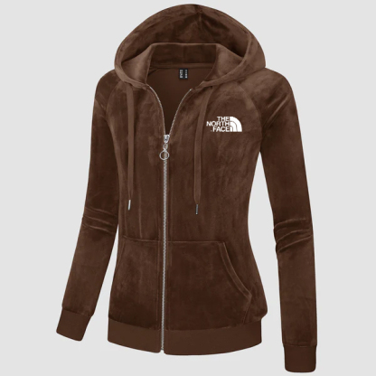 THE NORTH FACE - Veste à capuche en velours polaire pour femme, coupe slim