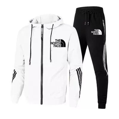 Sudadera con capucha y cremallera a la moda + pantalones deportivos de moda.