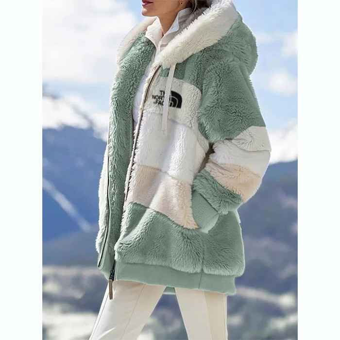 🔥 49% OFF-🐑RCONTRASTING LAMB WOOL PADDED COAT🎁SPECIAL OFFE