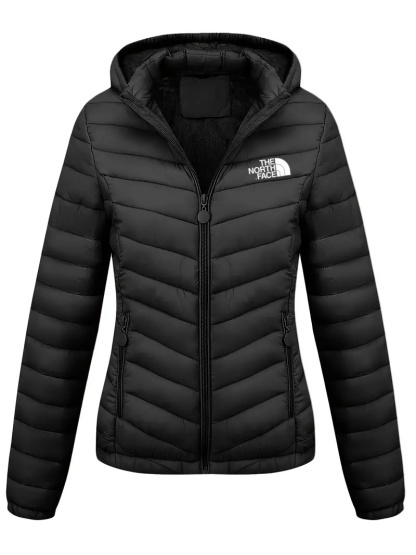 THE NORthtTH FACE-Doudoune à capuche zippée, décontractée, manches longues, poches obliques, manteau chaud, vêtements pour femmes automne et hiver