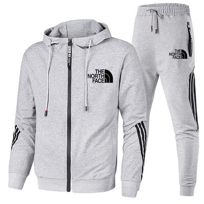 Sudadera con capucha y cremallera a la moda + pantalones deportivos de moda.