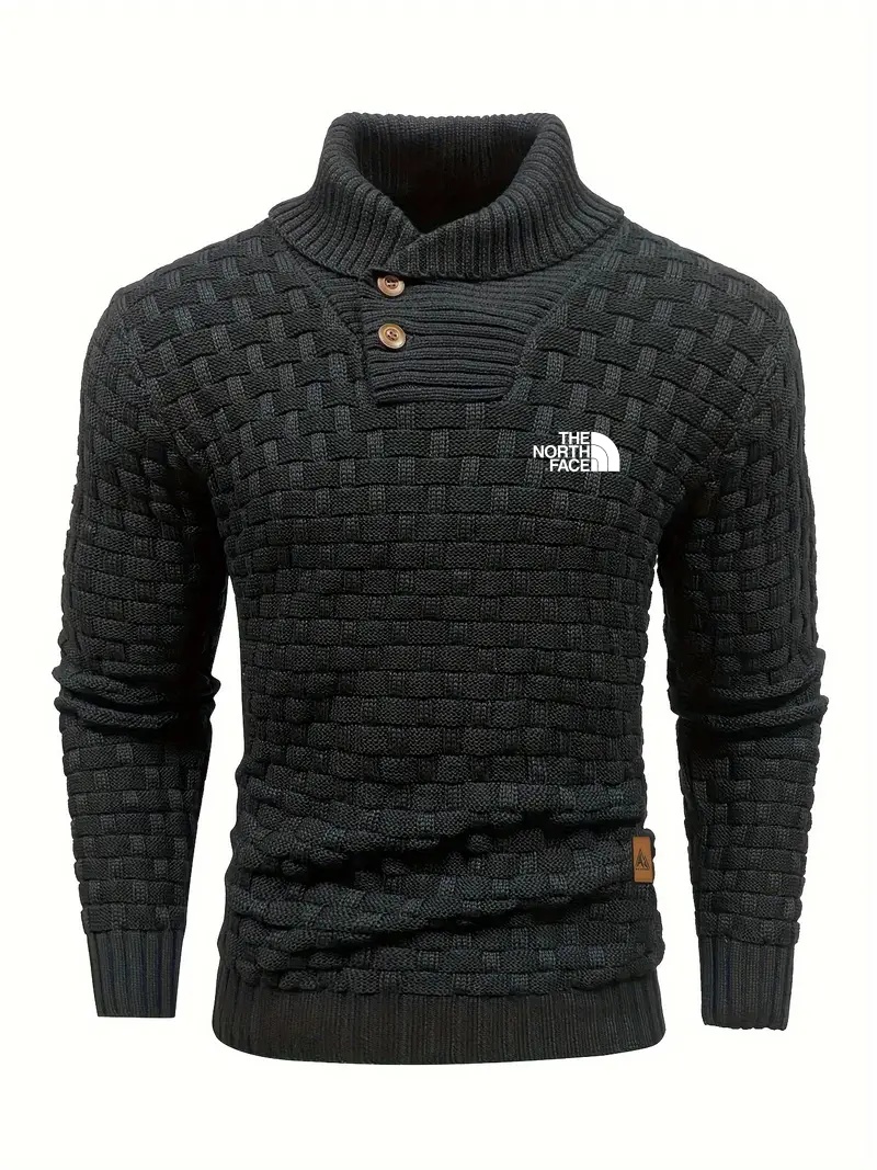 2024 THE NORthtTH FACE - Cardigan texturé en tricot tendance pour homme, cardigan à la mode et mature pour l'automne et l'hiver