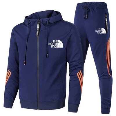 Sudadera con capucha y cremallera a la moda + pantalones deportivos de moda.