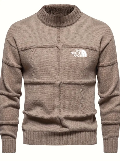 THE NORTH FACE - Pull tricoté décontracté à manches longues et col rond pour homme, collection automne et hiver