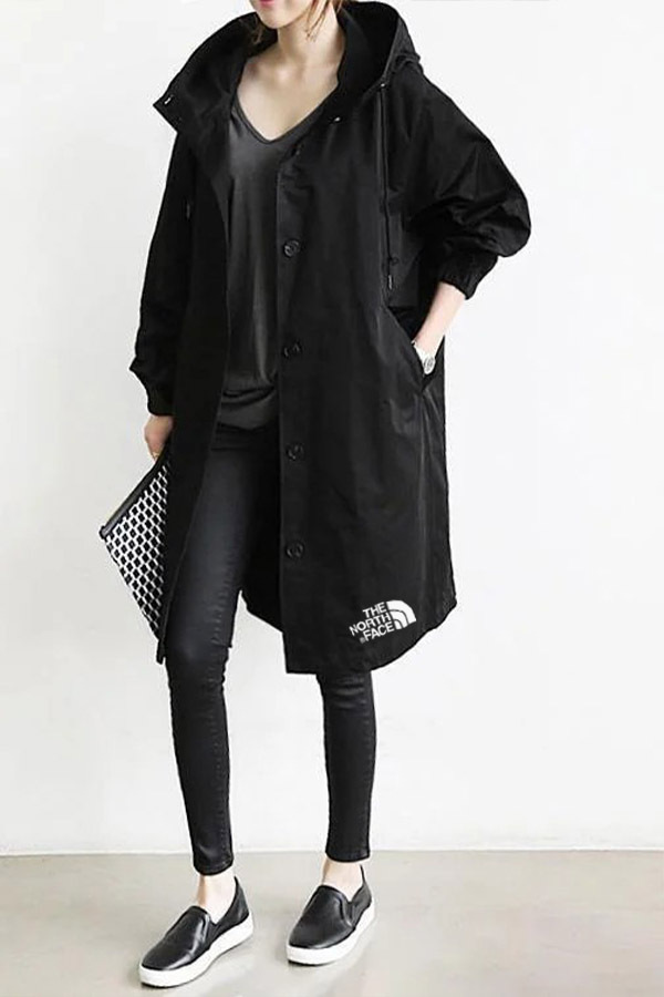 Water Resistant Hooded Windbreaker Rain Jacket