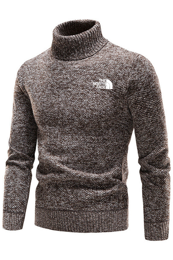 pull slim décontracté en laine épaisse