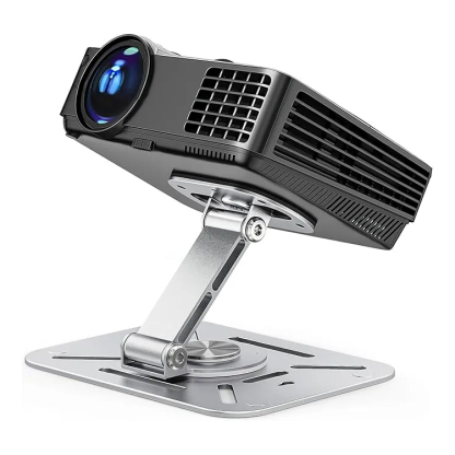 Desktop Projektorhalterung, 360° Drehbare Beamer Wandhalterung Projektor Deckenhalterung mit 1/4 Zoll Schraubschnittstelle, Projektor Ständer für Heimkino, Spielzimmer, Büro