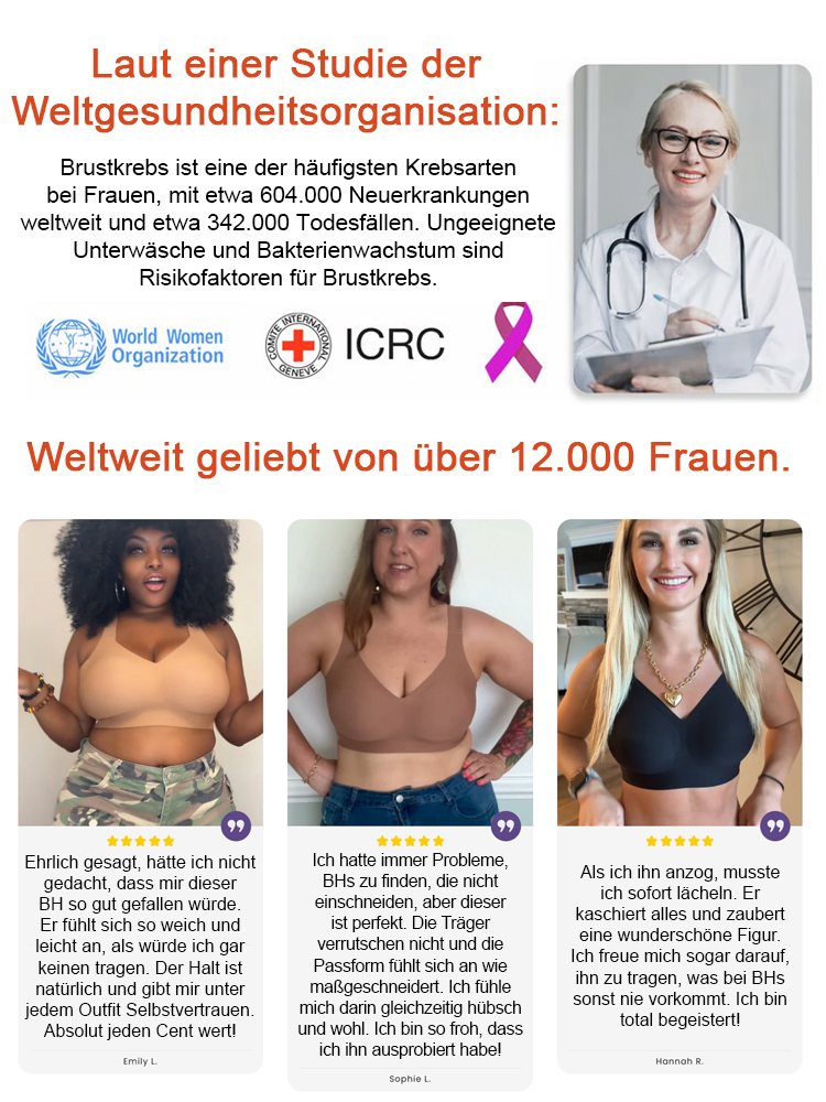 Ortho-Komfort Minimizer BH | Bügellos mit Anti-Schwerkraft-Lift | Öko-Tex Standard 100 zertifiziert 🌸