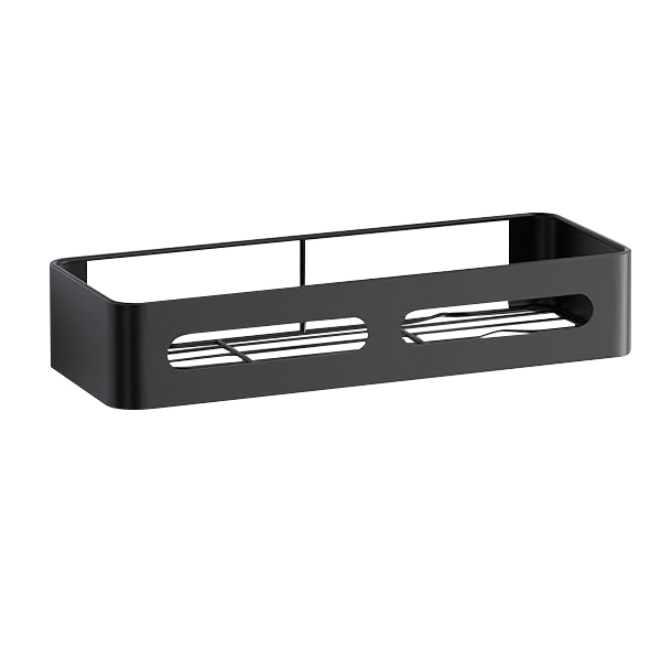 Duschablage ohne Bohren, 2 Stück Badezimmer Organizer, Rostfrei Shampoo Halterung für Dusche, Duschregal mit großer Kapazität, Edelstahl Badregal ohne Bohren mit 6 abnehmbaren Haken, Schwarz