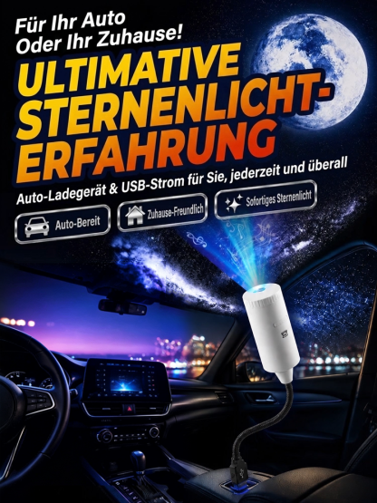 🌌Immersiver 3D-Ozeanprojektor mit Präzisions-Optik | TÜV-geprüfte Augensicherheit und 360-Grad-Flexibilität | 15 Lichtmodi für Auto und Zuhause 🌊