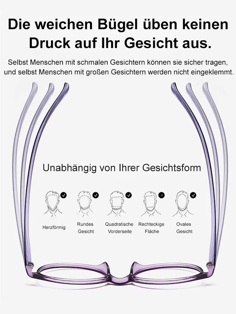 【Keine Augenuntersuchung erforderlich】Ultraleichte adaptive Lesebrille mit Blaulichtfilter✨Automatische Anpassung an Ihre Sehstärke innerhalb von 0,01 Sekunden, Sehfeldabdeckung von 0–1000 Grad