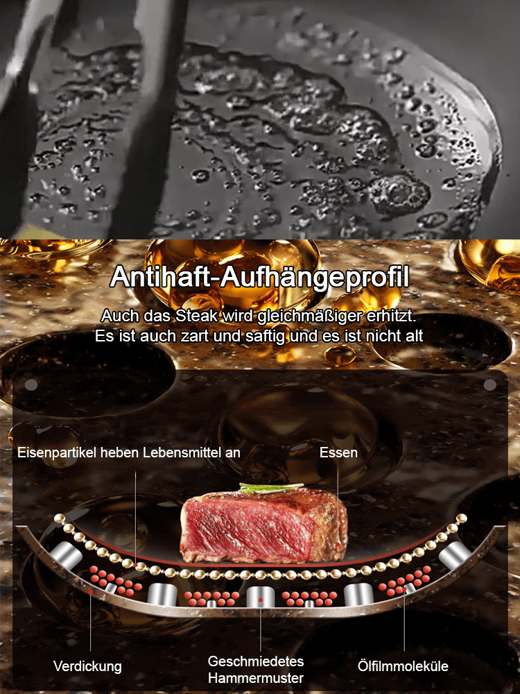 Original Japanische HandgeschmiedetePremium-Eisenpfanne 🍳 100% Unbeschichtet, 🌿 Chemiefrei & ⚡ Induktionsgeeignet！