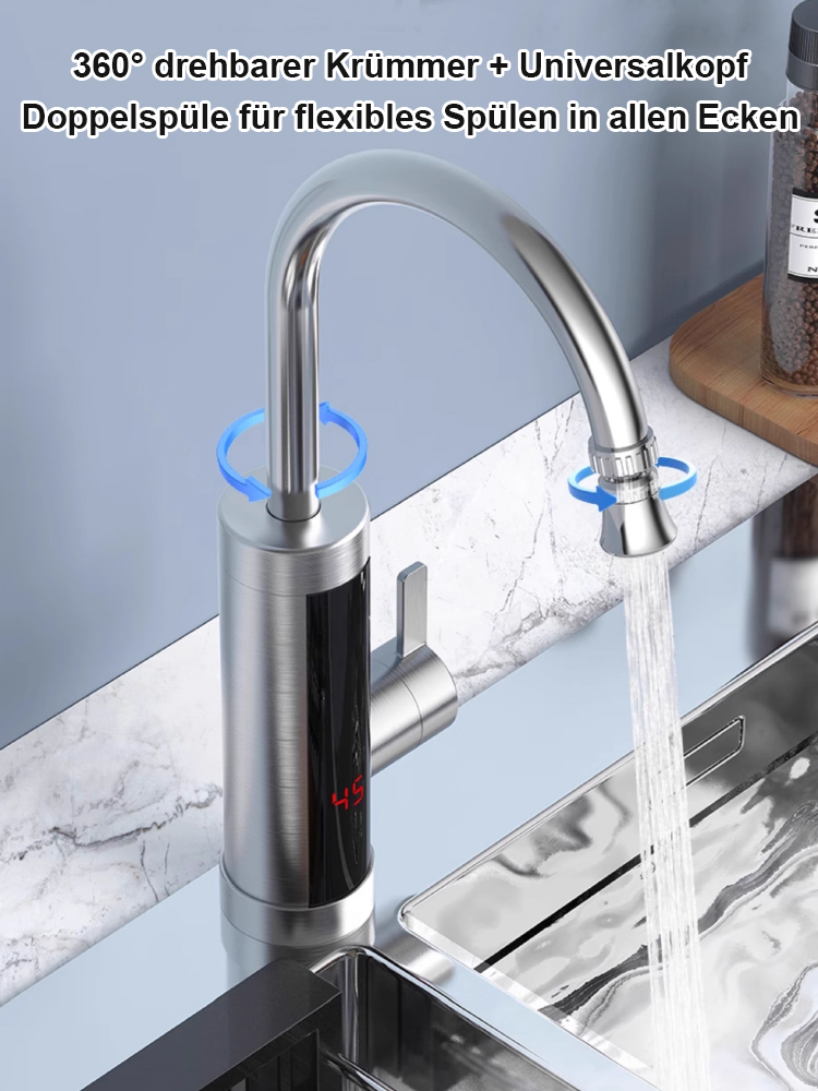 【30 Tage kostenlose Probe】A+++ Energiesparender Sofort-Heißwasserhahn, heißes Wasser in 3 Sekunden – spart jährlich bis zu 300 € Stromkosten