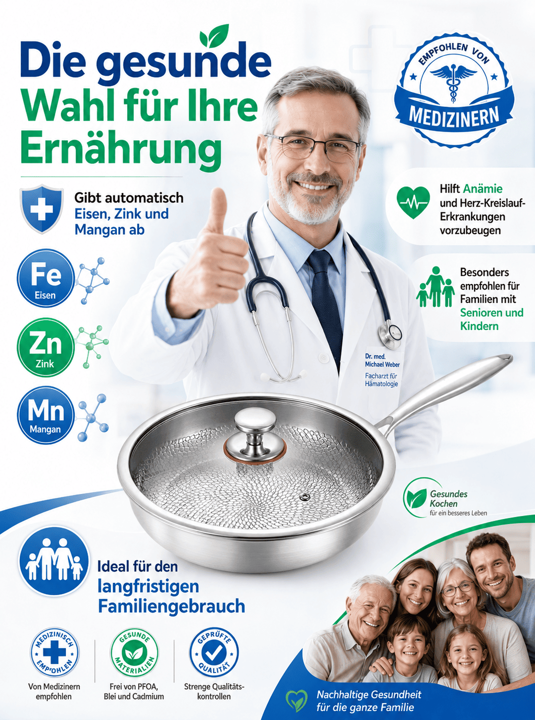 🍳99,9% Rein-Titan Pfanne | 0% PFAS und chemiefrei, Hitzebeständig bis 500°C, Ultraleicht, Von Sterneköchen empfohlen ✨