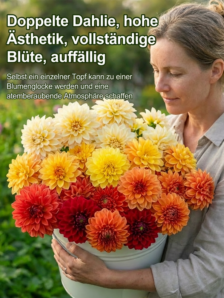 【Base Direktvertrieb】Doppelte Dahlienknollen für eine blühende vier Jahreszeiten-Pracht