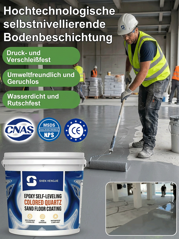Premium-Bodenbeschichtung mit Marmor-Effekt👍100% Geruchsneutral, ohne Handwerker ✨ trocken in nur 2 Stunden！