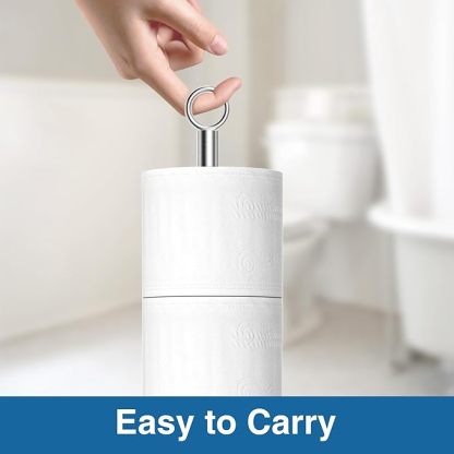 Toilettenpapierhalter Ständer, Toilettenpapierständer mit Reservefunktion, Toilettenpapierständer aus Edelstahl zur Aufbewahrung von Ersatzrollen im Badezimmer und auf der Toilette, fasst 5–6 Rollen