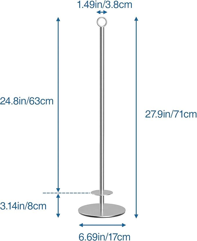 Toilettenpapierhalter Ständer, Toilettenpapierständer mit Reservefunktion, Toilettenpapierständer aus Edelstahl zur Aufbewahrung von Ersatzrollen im Badezimmer und auf der Toilette, fasst 5–6 Rollen
