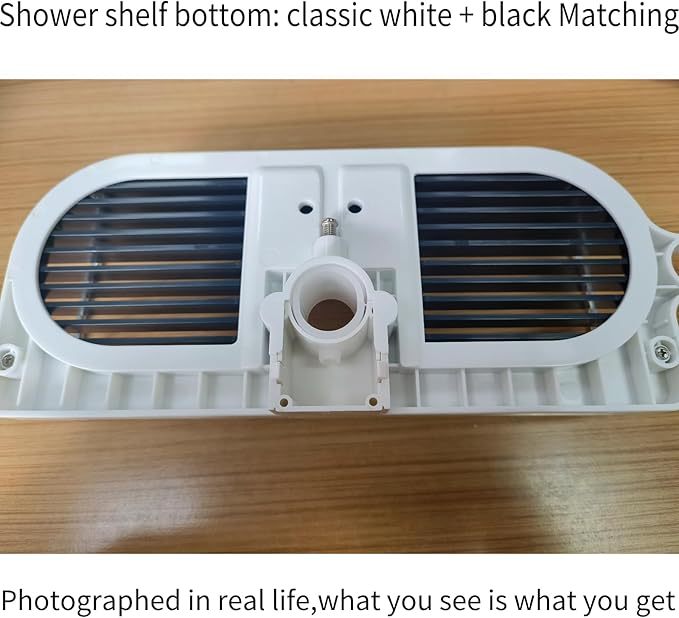 Ohne Bohren Duschablage für die Duschstange - Badezimmer Dusche Rack Verstellbar Höhe, Für Duschstange mit Durchmesser von 19mm - 25mm