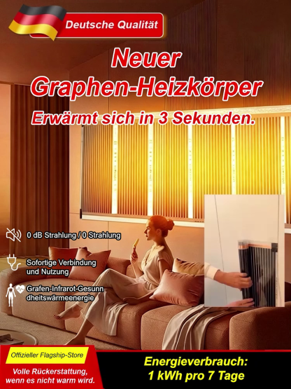 Graphen-Heizfolie – 1 kWh/Tag Ultra-Spargarantie sowie 30-Sekunden-Sofortwärme ohne Montage.