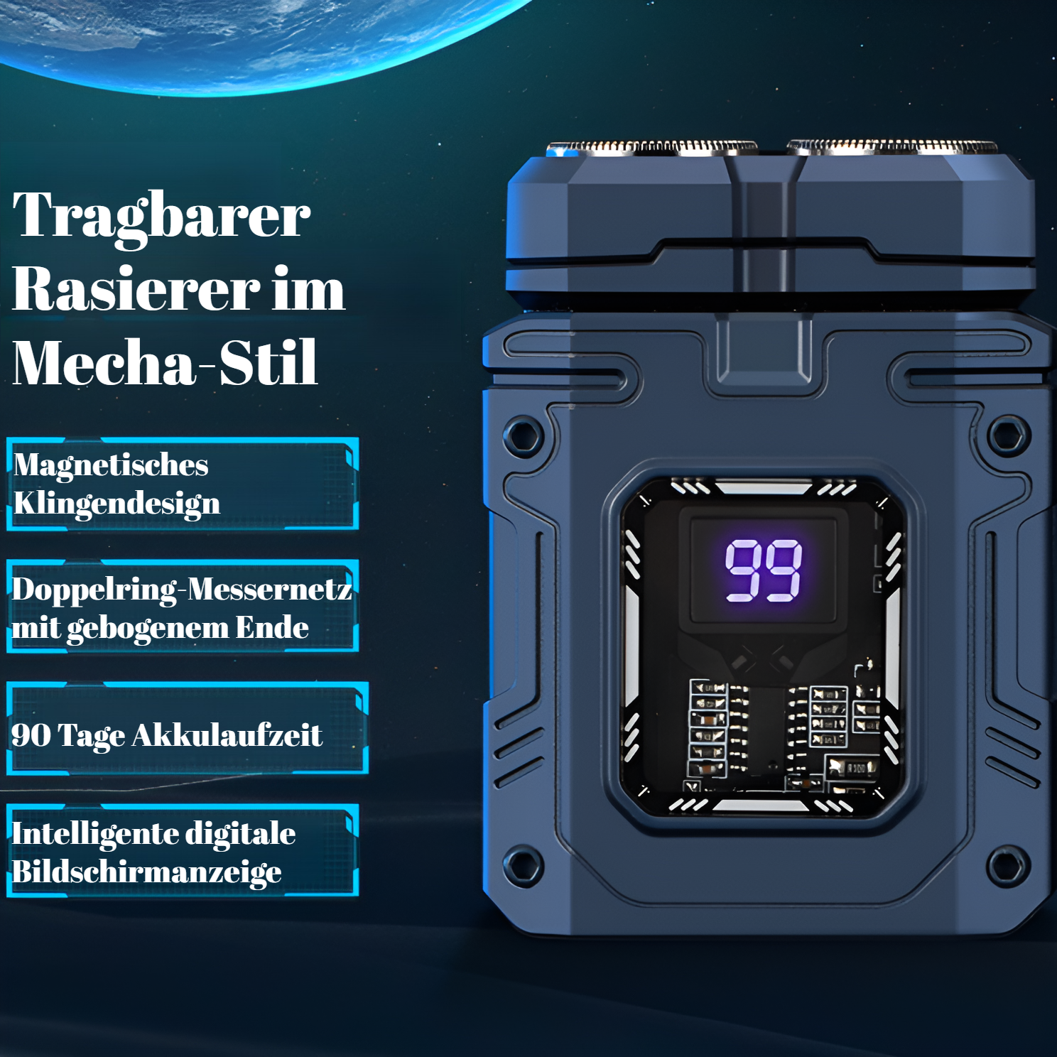 Tragbarer Herren-Elektrorasierer