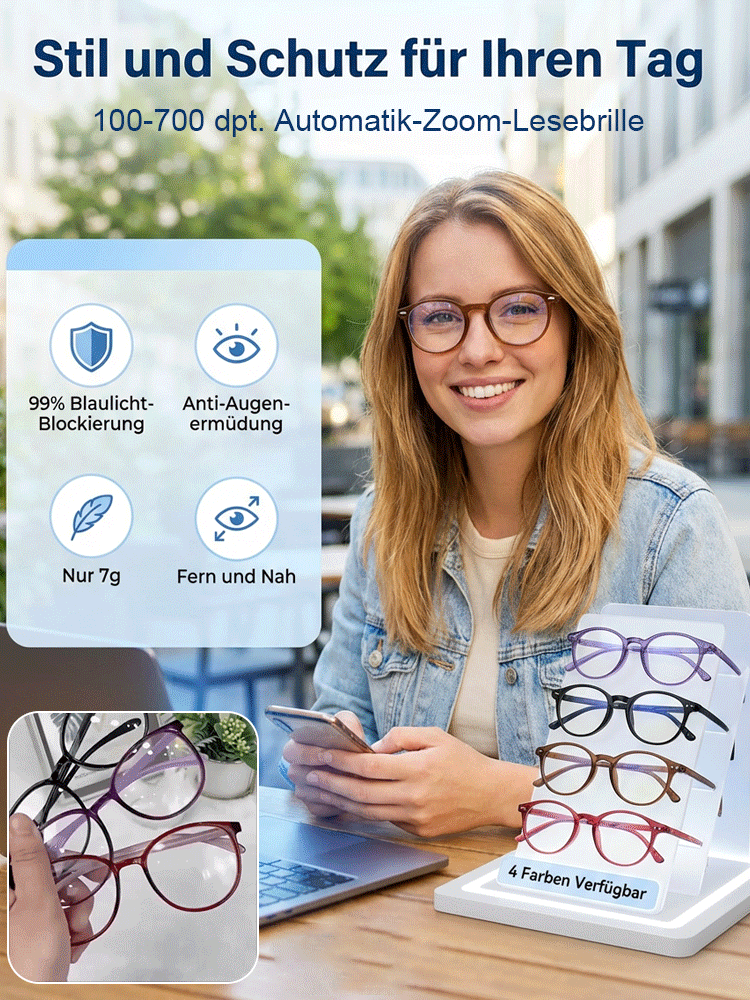 👓 Revolutionäre Autofokus-Brille aus Jena – Ersetzt Lese-, Fern- & Sonnenbrille (Kein Sehtest nötig) | Ultraleicht & Blaufilter-Schutz!