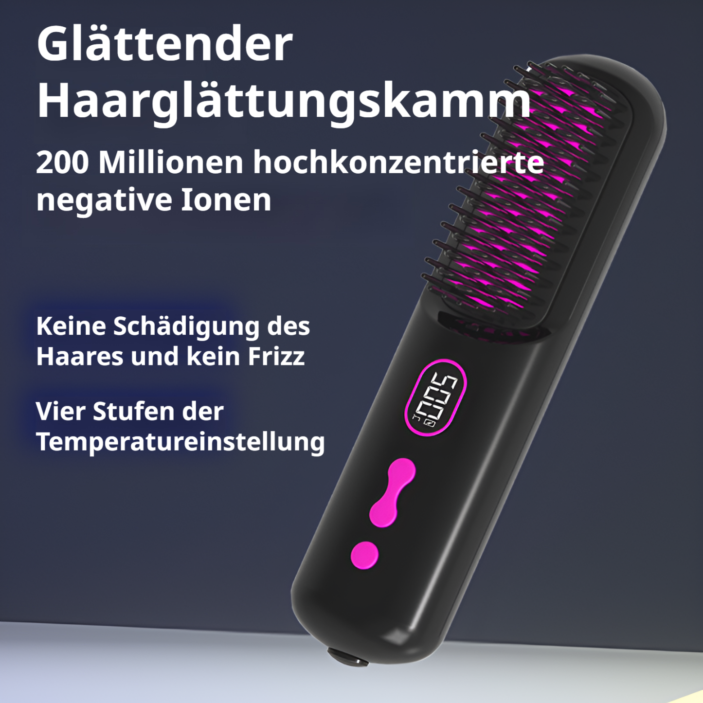 Tragbarer Haarglätter mit negativen Ionen